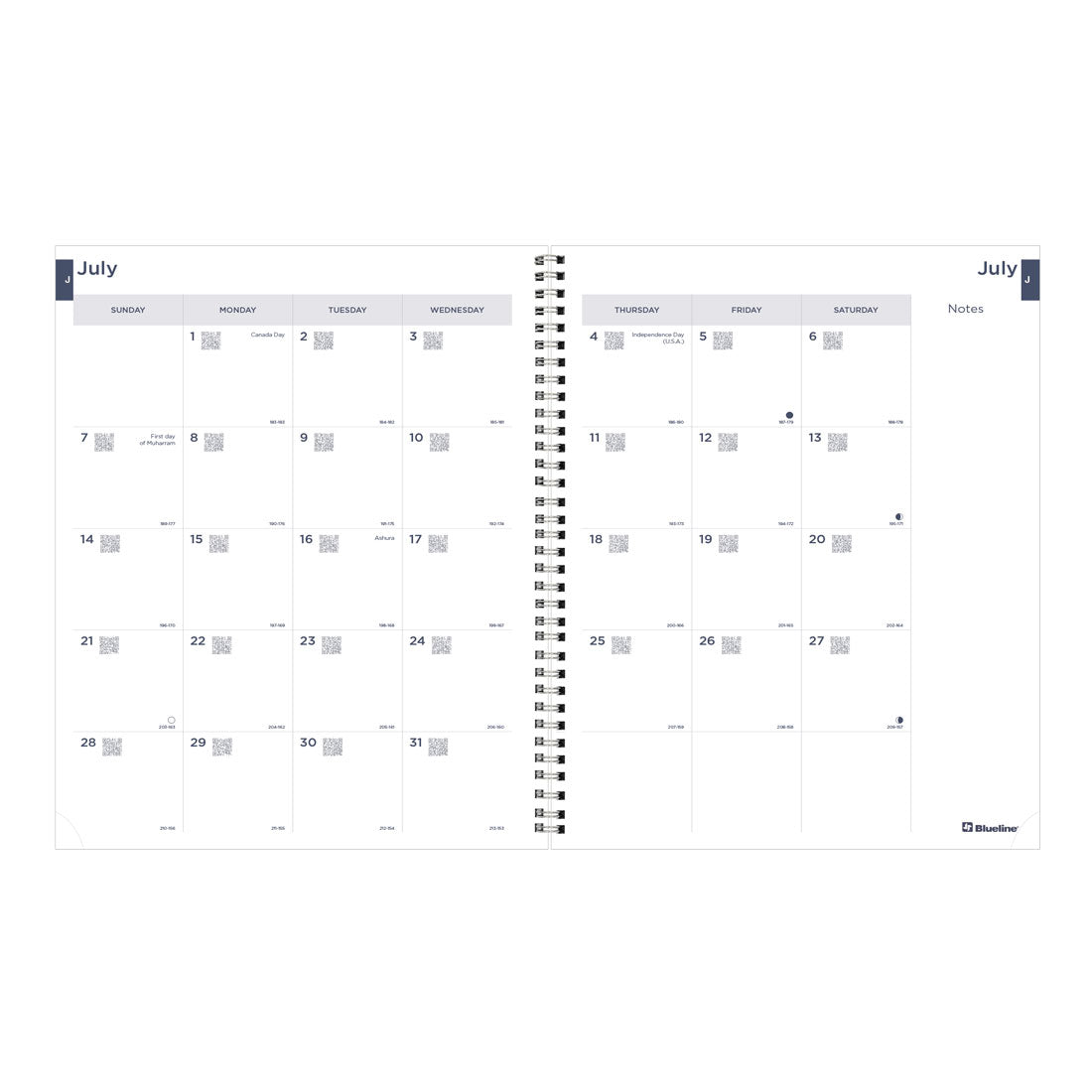 Academic Monthly Planner Blossom 2024-2025, English, CA714PG#color_blossom-navy