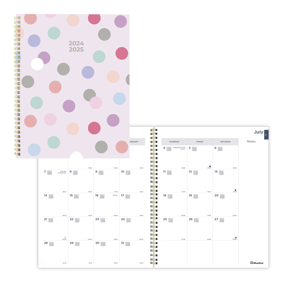 Academic Monthly Planner Geo 2024-2025, English, CA714PH#color_geo-polka-dot