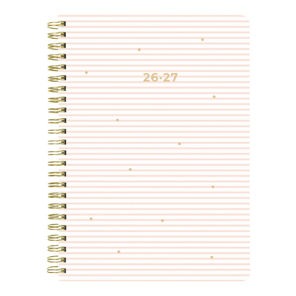 Stripes Academic Weekly Planner, A5, 2026 - 2027 - Multilingual 27-031875 #color_stripes-pink