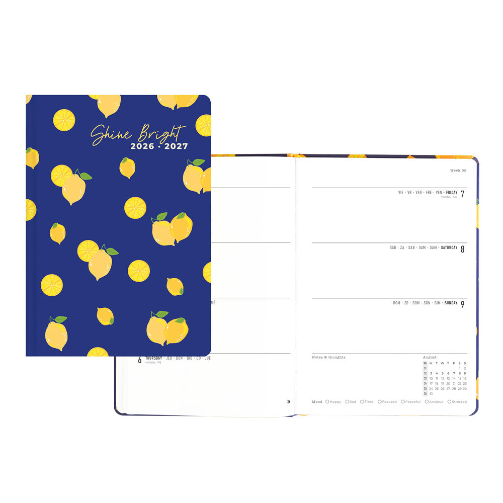 Citrus Academic Weekly Planner, A5, 2026 - 2027 - Multilingual (27-031974, 27-031975)