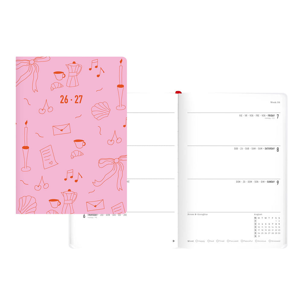 Collins - Edge Rainbow - 2026 12 maanden kalender jaar planner, week-to-view dagboek, A5 zachte omslag - blauw (ED153.U57-26 Collins - Edge Rainbow - 2026 12 maanden kalender jaar planner, week-to-view dagboek, A5 zachte omslag - blauw (ED153.U57-26