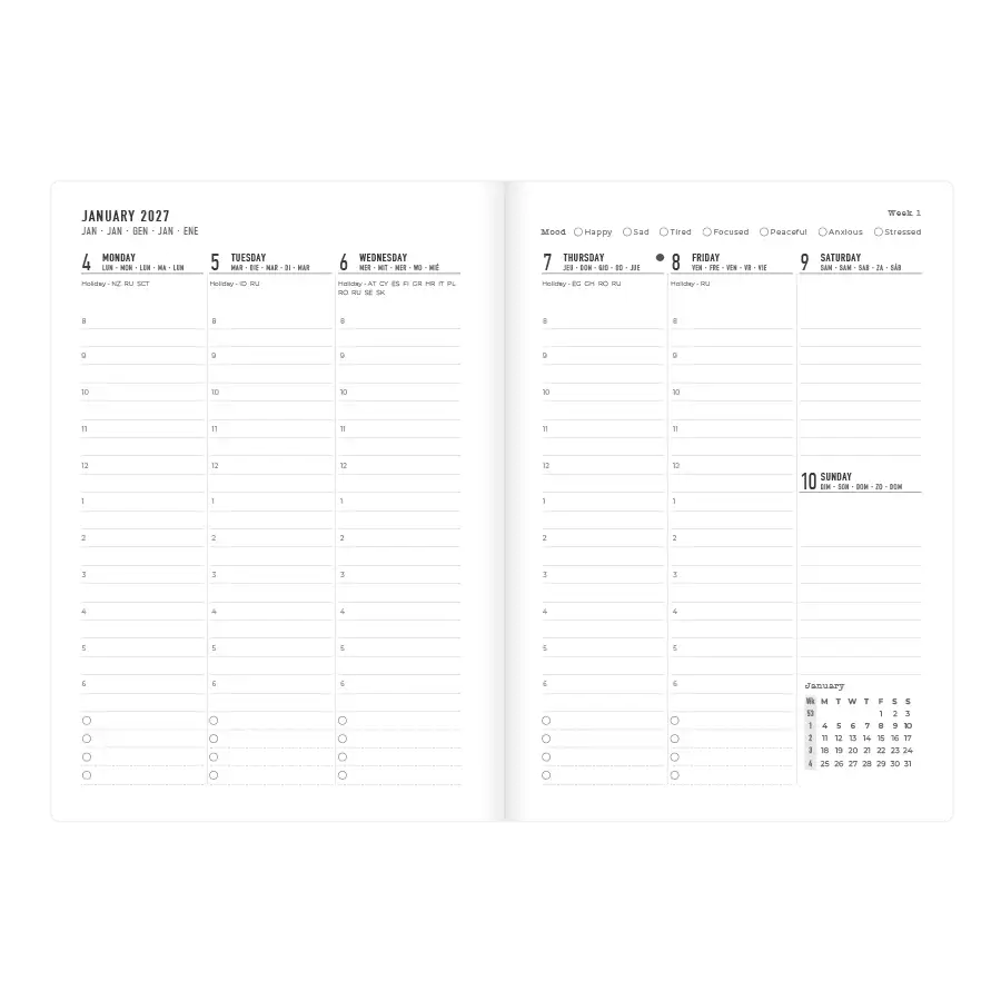 Letts A5 Weekly Planner, Essence, 2027 Rose 27-082632#color_essence-rose