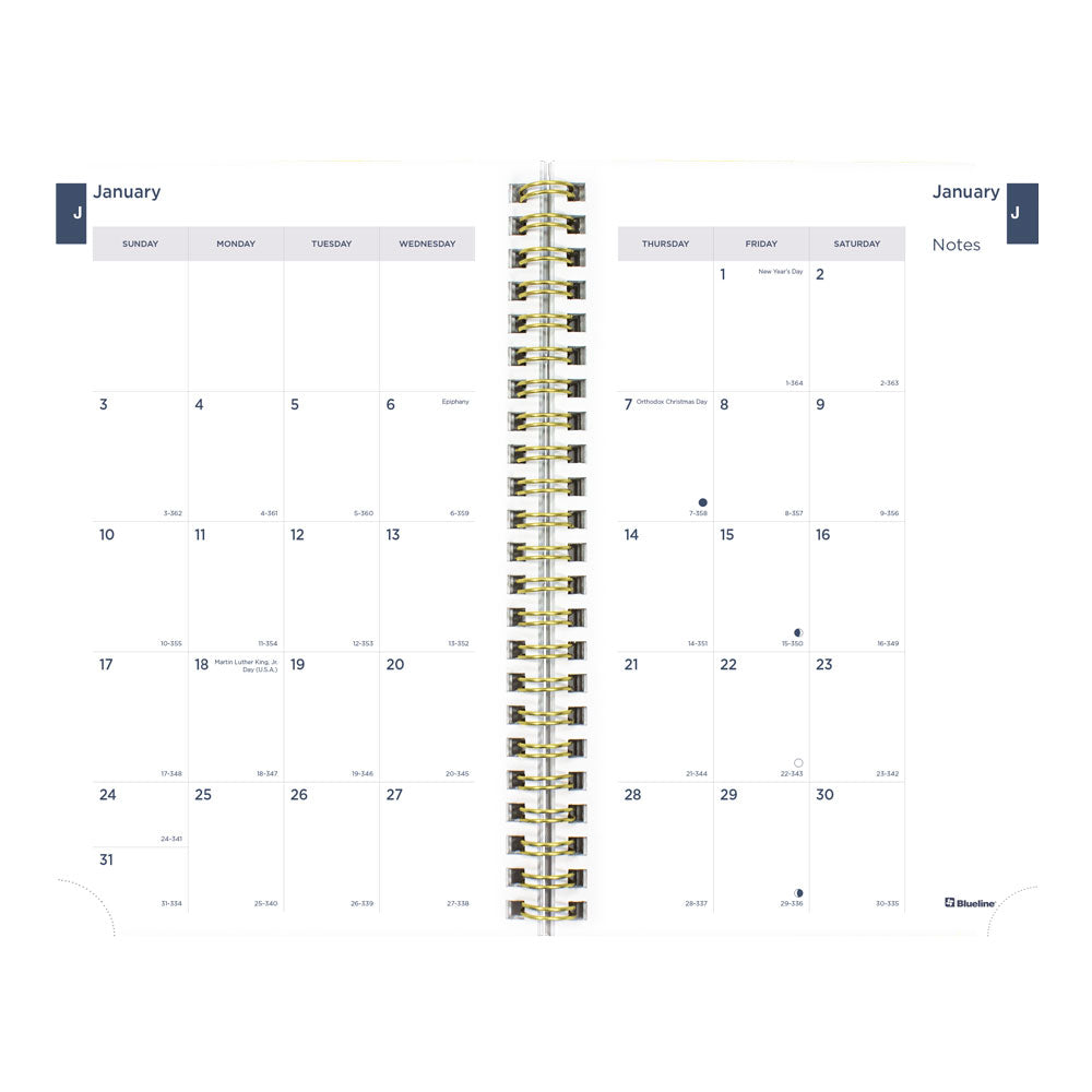Blueline Minimalist Weekly/Monthly Planner, 2027, Assorted Designs C101PT.ASX-27