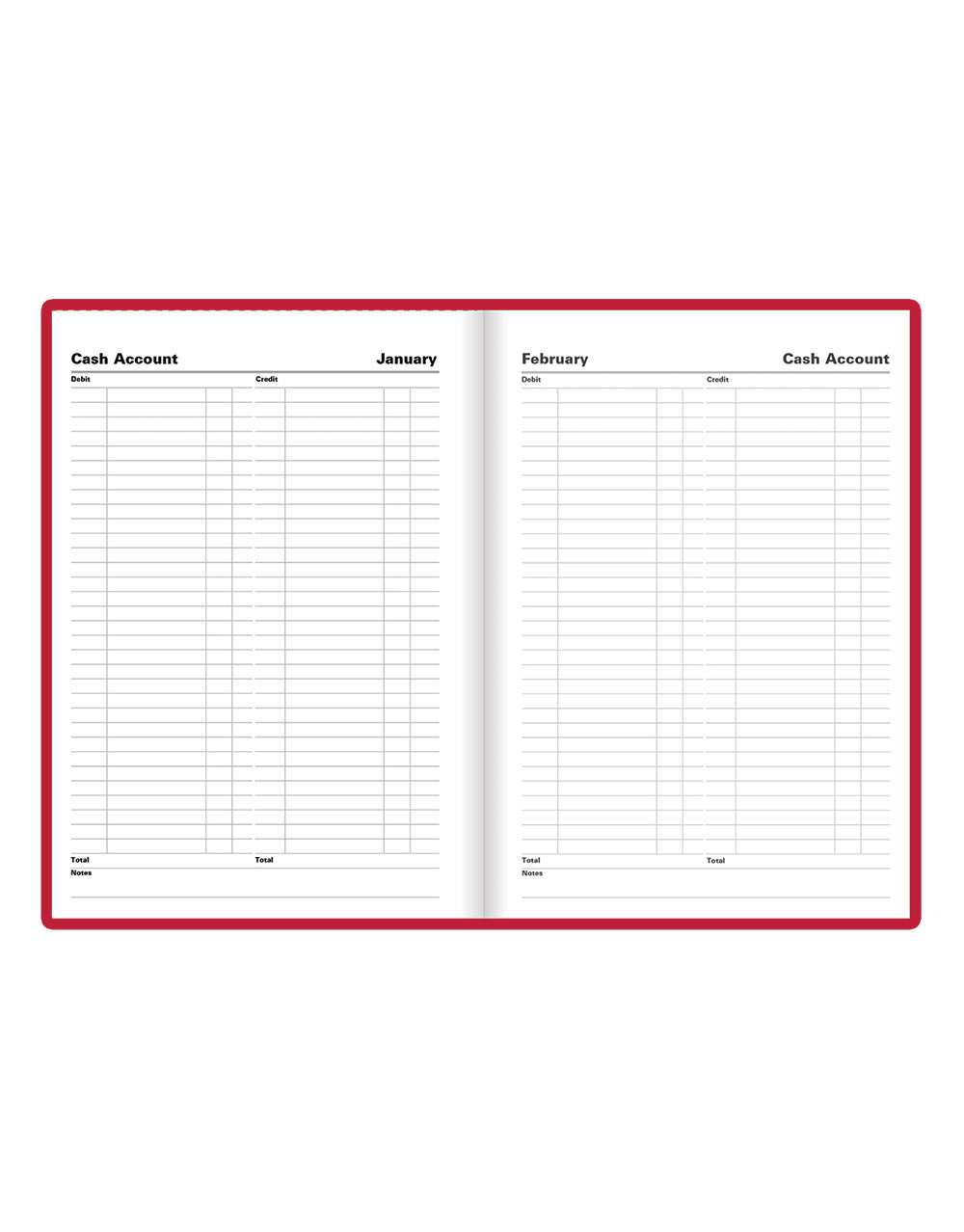 Standard A5 Day to a Page Planner 2025 - English 25-C10XBY#color_red