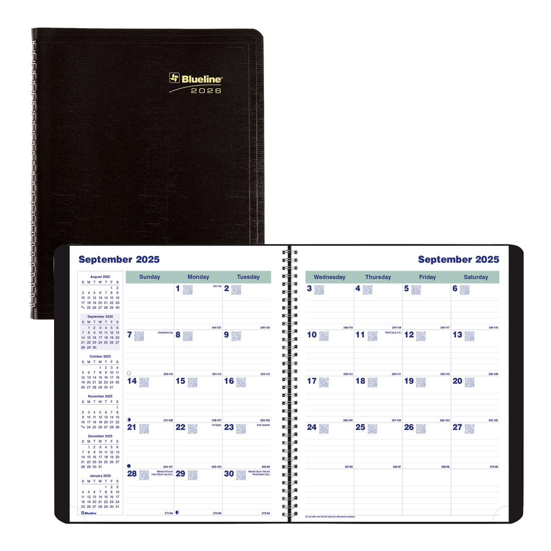 Blueline Essential Plan & Link™ Monthly Planner, Black, 2026 C1200.81T-26