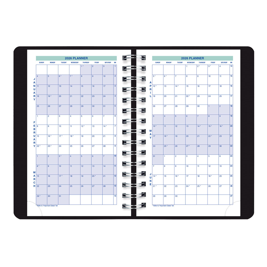 Blueline Essential Plan & Link™ Daily Planner, Black, 2026 C1504W.81-26