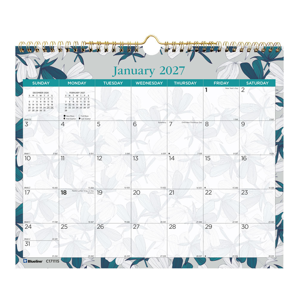 Monthly Wall Calendar, Garden, 2027 (C171115-27)