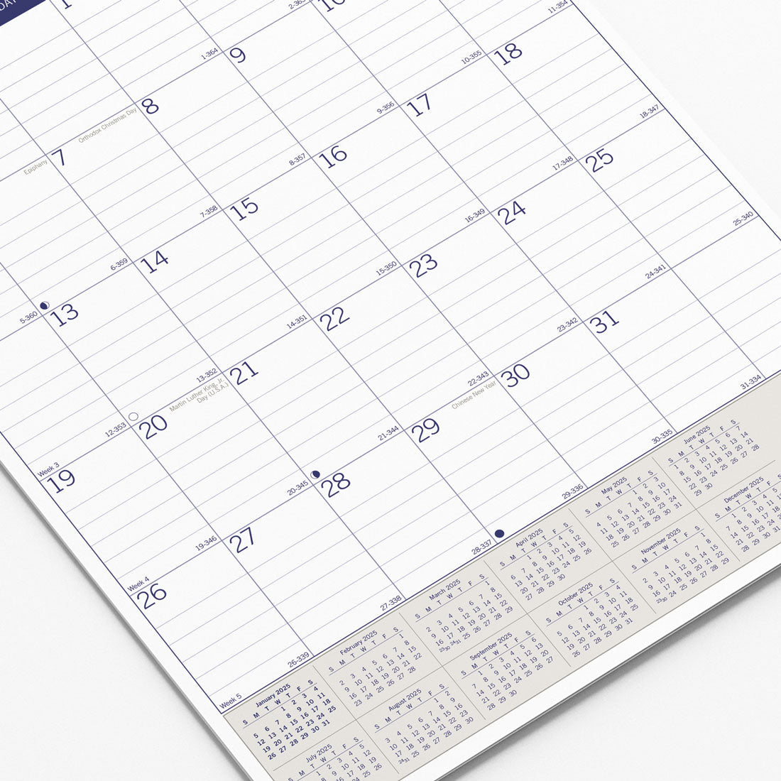 DuraGlobe Monthly Wall Calendar 2025 (C171203-25)
