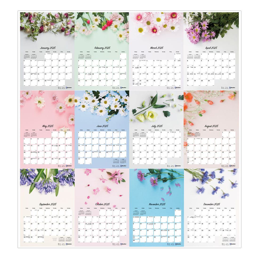 Romantic Monthly Wall Calendar 2025 C173122