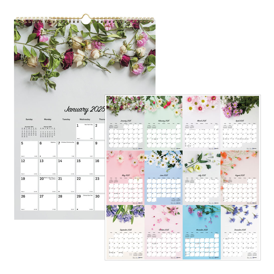 Romantic Monthly Wall Calendar 2025 C173122