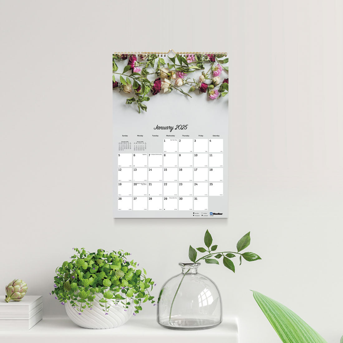 Romantic Monthly Wall Calendar 2025 C173122