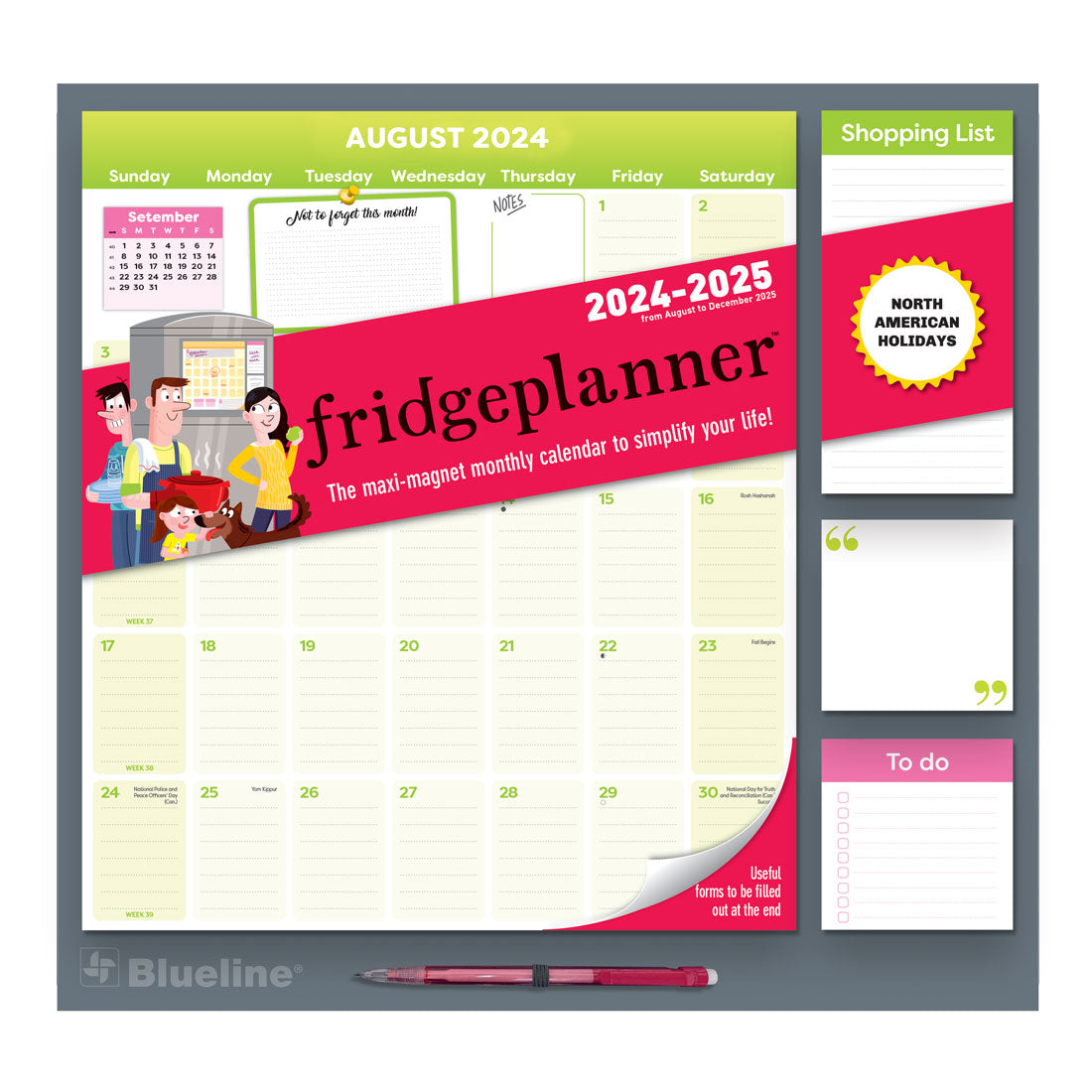 Fridgeplanner™ Monthly Magnet Calendar 2025 - English, C174110A