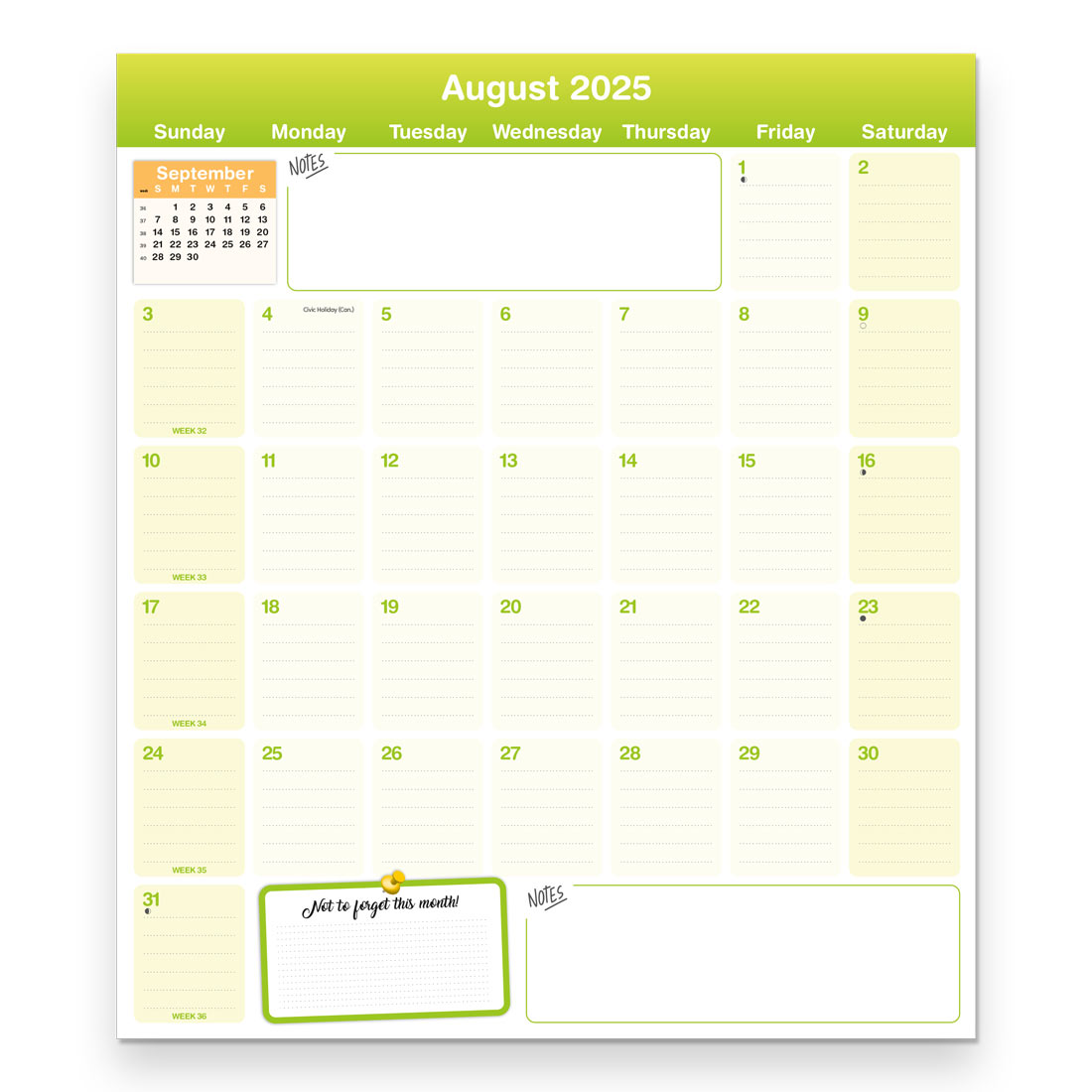 Fridgeplanner™ Maxi Magnet Calendar, 17-Month 2025-2026 (C174110A-26)