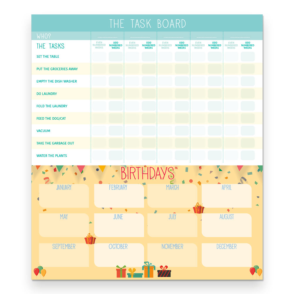 Fridgeplanner™ Maxi Magnet Calendar, 17 Months, 2026-2027, English C174110A-27