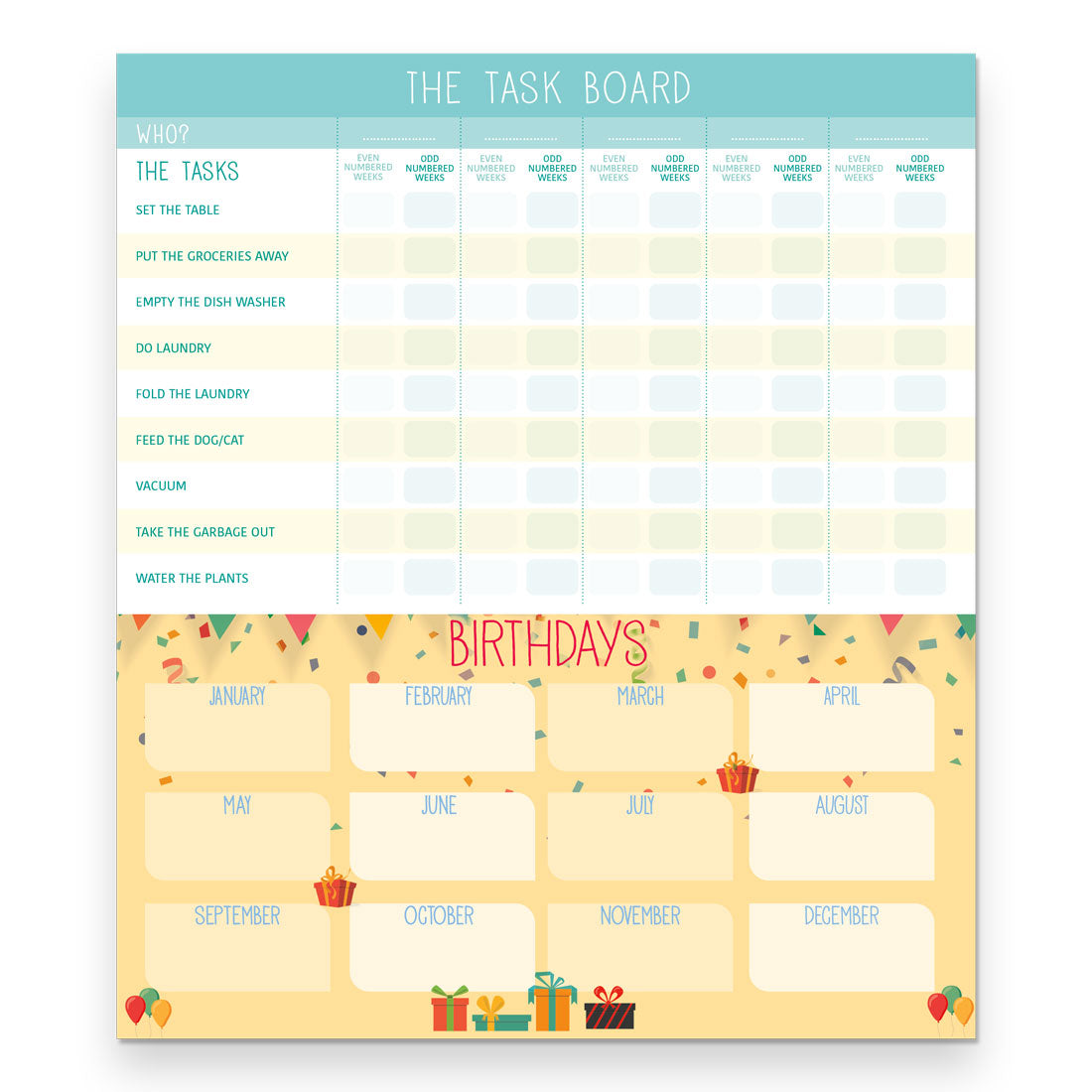 Fridgeplanner™ Monthly Magnet Calendar 2025 - English, C174110A