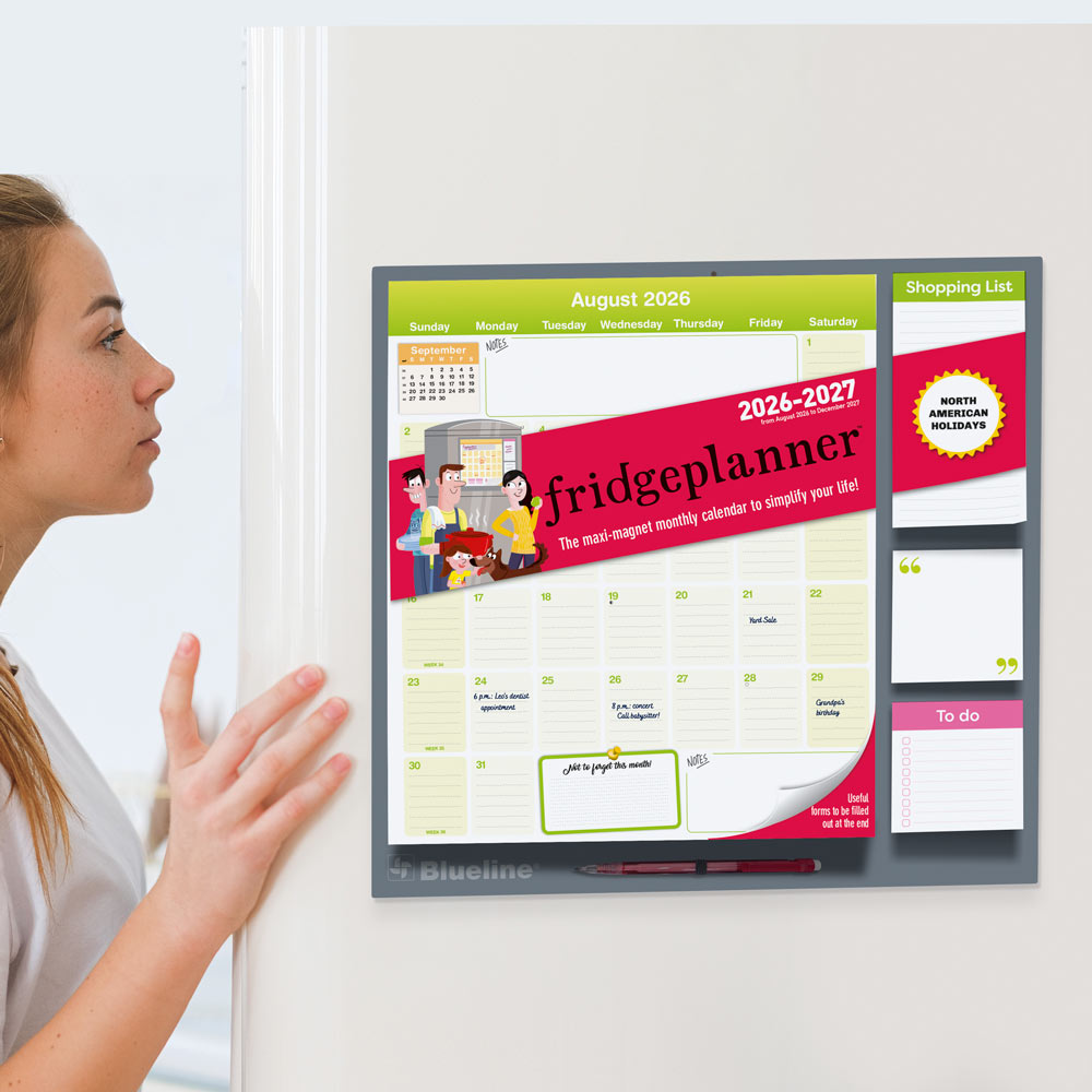 Fridgeplanner™ Maxi Magnet Calendar, 17 Months, 2026-2027, English C174110A-27