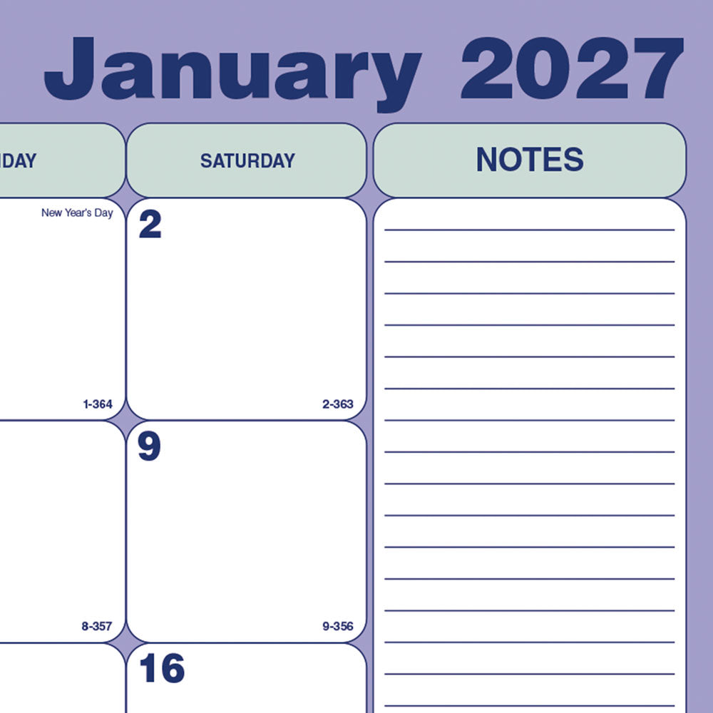 Monthly Desk Pad Calendar, 2027 C181731-27 Blueline