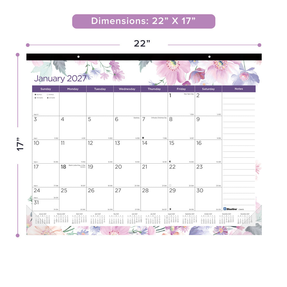 Monthly Desk Pad Calendar, Passion, 2027 (C194113-27)