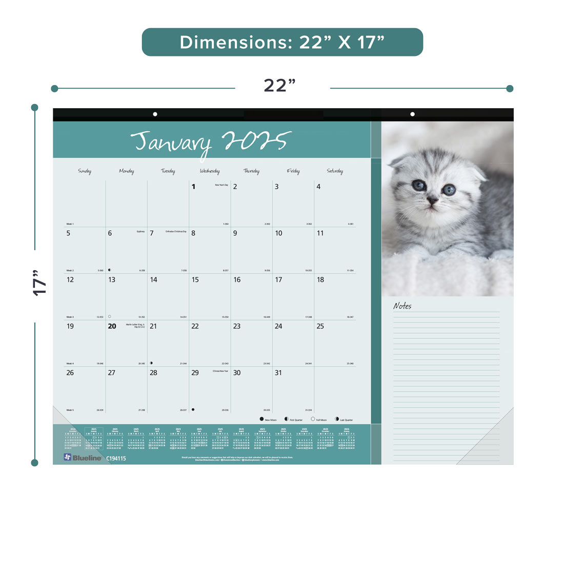 Furry Collection Monthly Desk Pad 2025 (C194115-25)