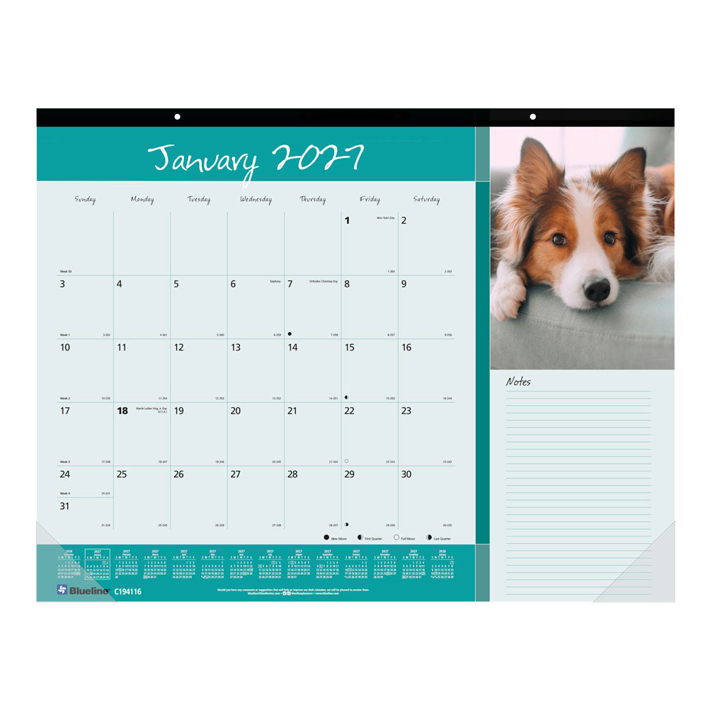 Monthly Desk Pad Calendar, Best Friend, 2027 C194116-27 Blueline