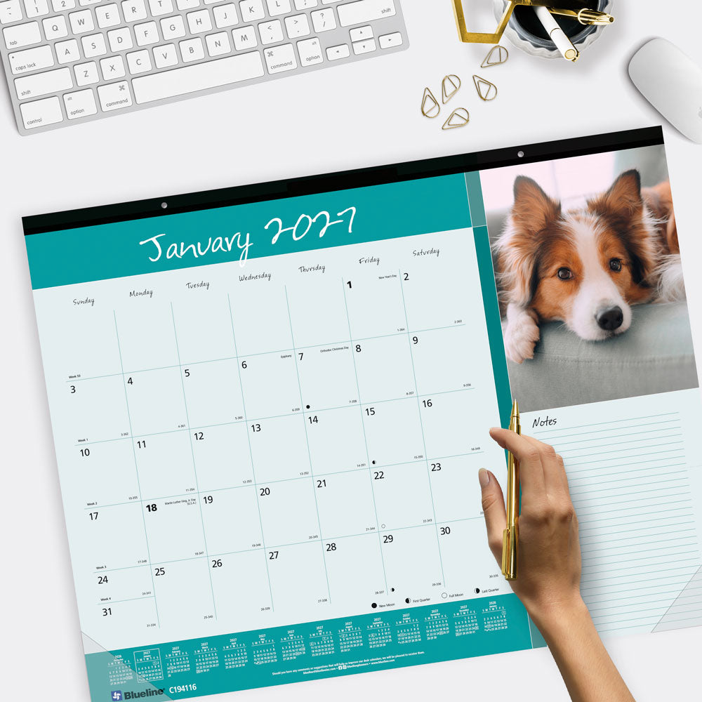 Monthly Desk Pad Calendar, Best Friend, 2027 C194116-27 Blueline