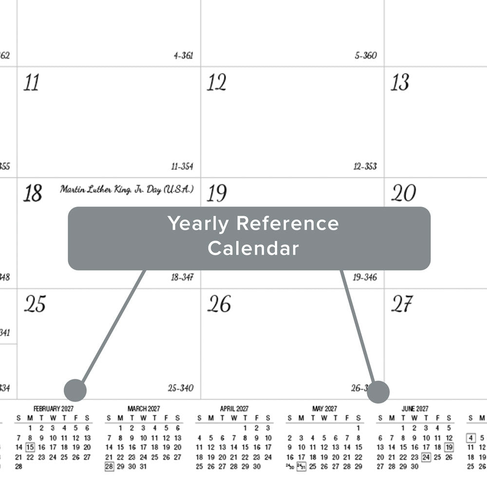Monthly Desk Pad Calendar, DoodlePlan™, 2027 C2917001-27 Blueline