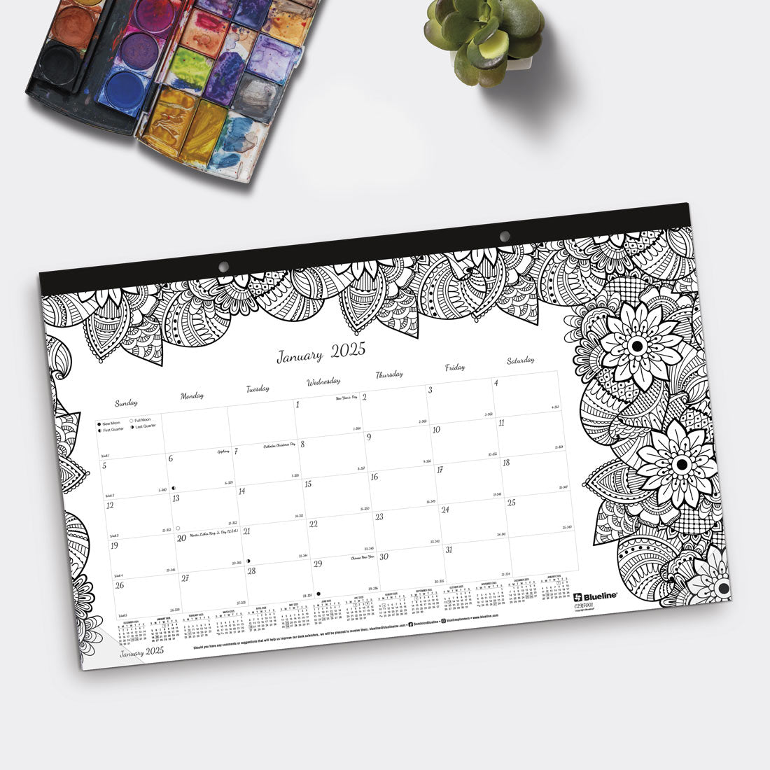 DoodlePlan™ Coloring Desk Pad 2025 (C2917001-25)