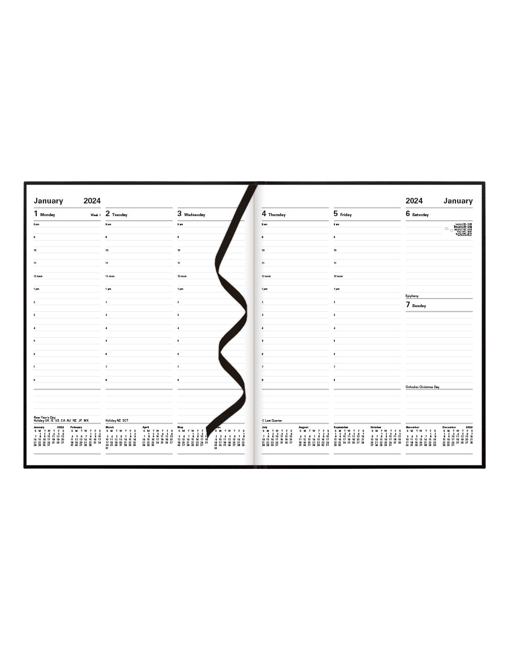 Principal Quarto Week to View Planner with Appointments 2024 - English#color_black