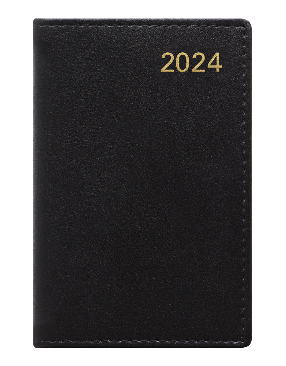 Belgravia Mini Pocket Week to View Leather Diary with Planners 2024 - English#color_black