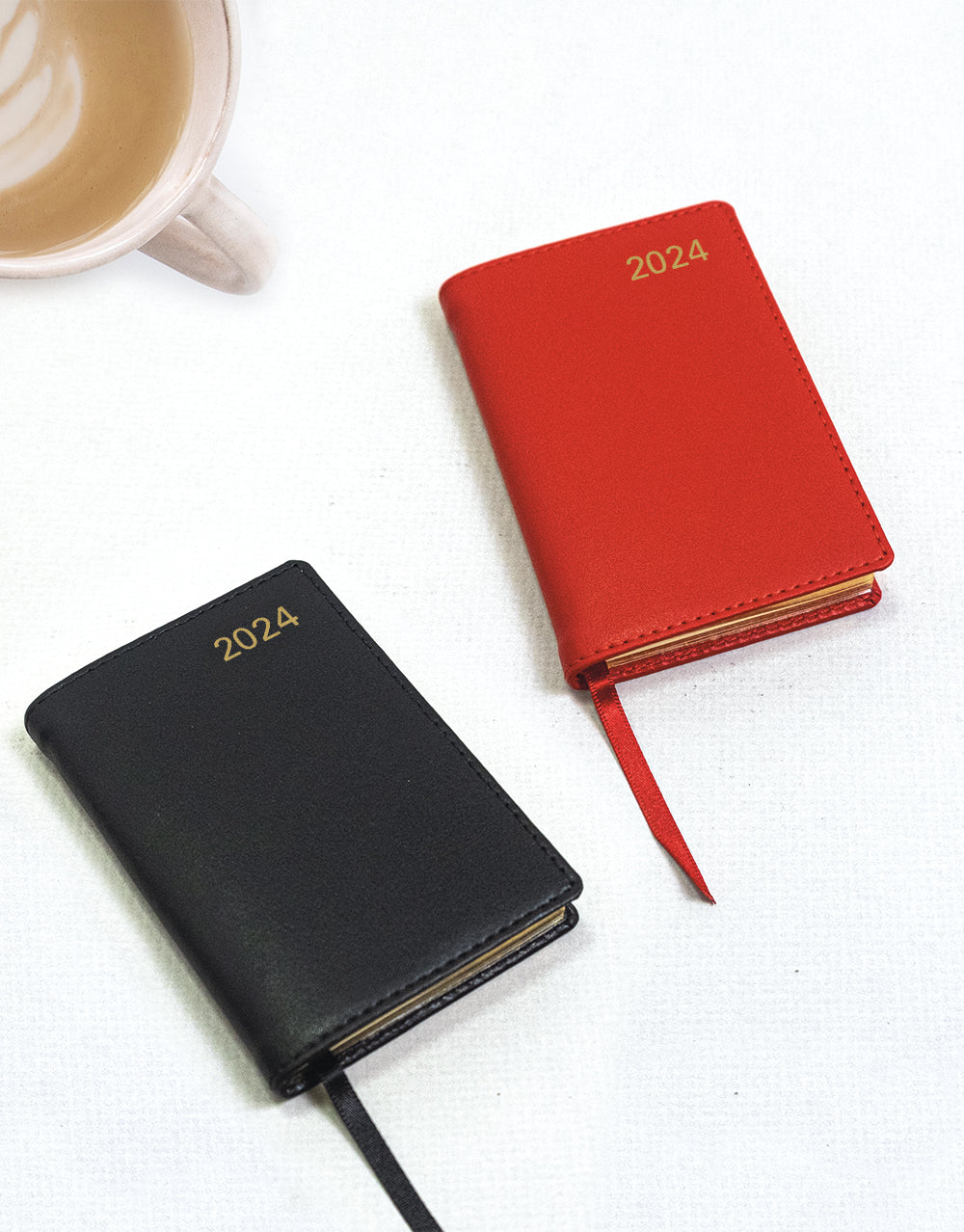 Belgravia Mini Pocket Week to View Leather Diary with Planners 2024 - English#color_black