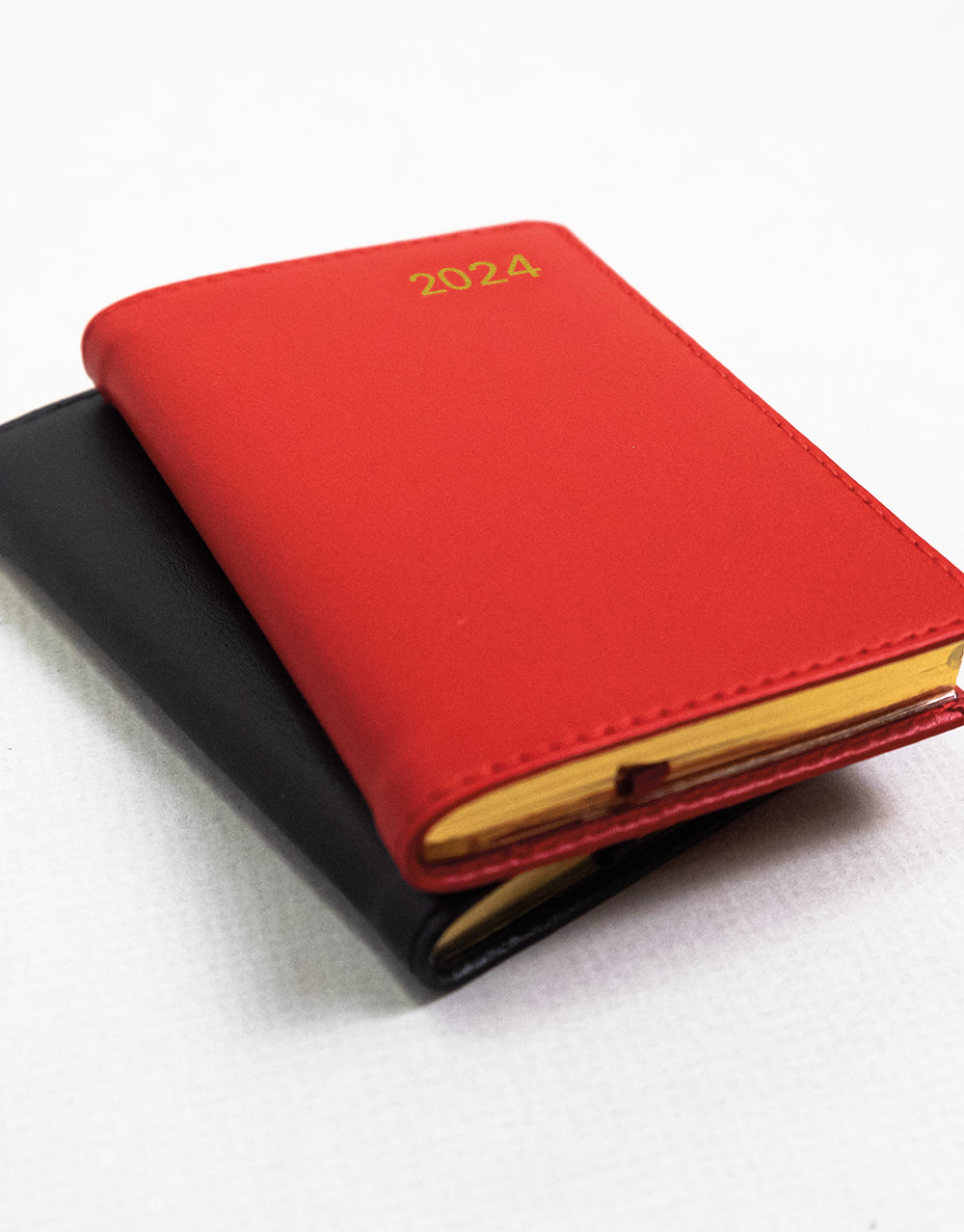 Belgravia Mini Pocket Week to View Leather Diary with Planners 2024 - English#color_red
