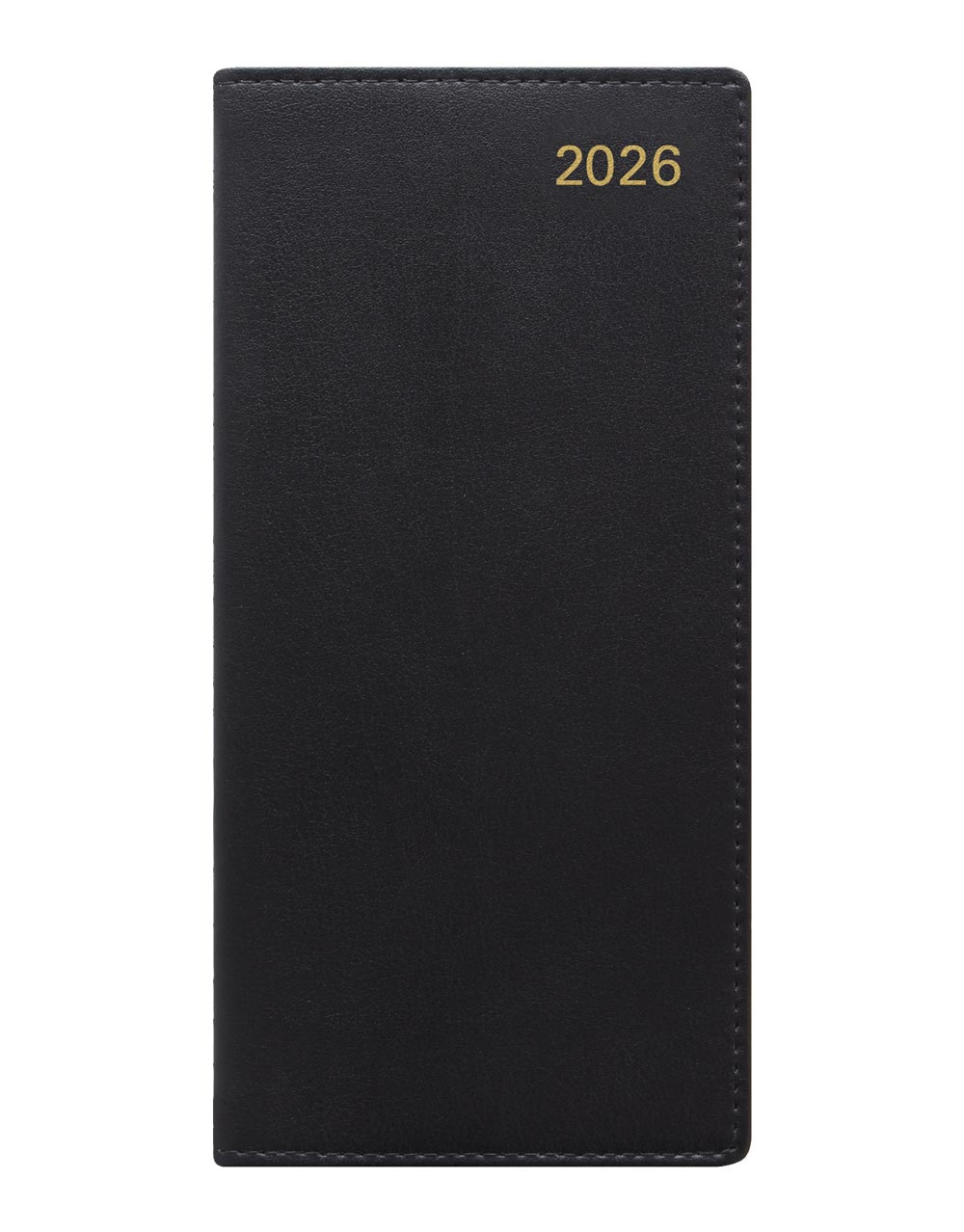 Letts of London Belgravia Slim Week to View Leather Diary with Planners 2026 - English Black 26-C33SUBK #color_black