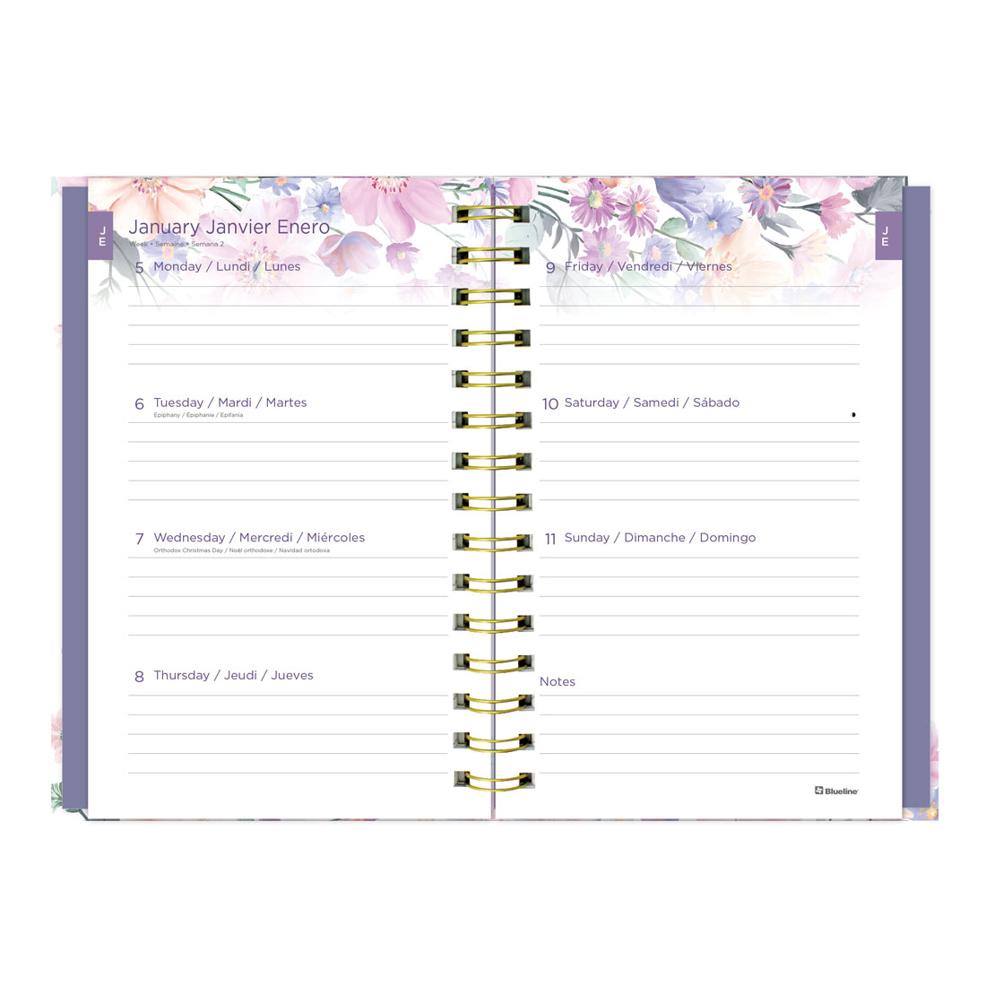 Blueline Passion Colorful Weekly/Monthly Planner 2026, Trilingual C34001C.01B-26