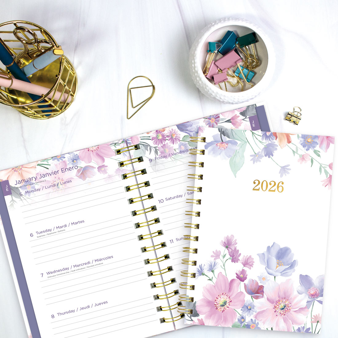 Blueline Passion Colorful Weekly/Monthly Planner 2026, Trilingual C34001C.01B-26