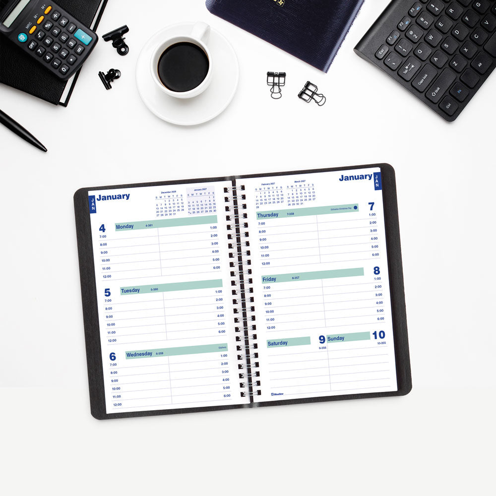 Plan & Link™ Weekly Appointment Book, 2027, Black C5075.81T-27 Blueline