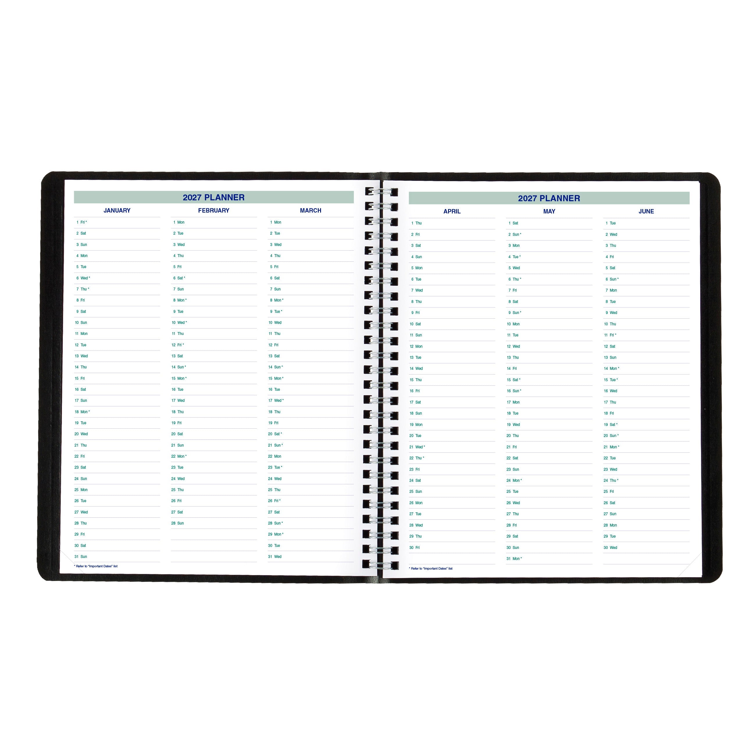 Plan & Link™ Weekly Appointment Book, 2027, Black C5275.81T-27 Blueline