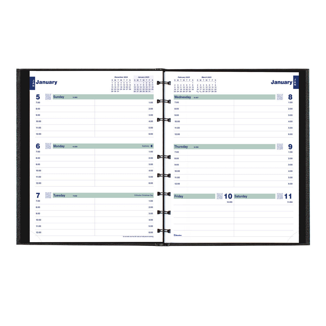 CoilPro™ Plan & Link™ Weekly Planner 2025, English, Black (C5275C.81-25)