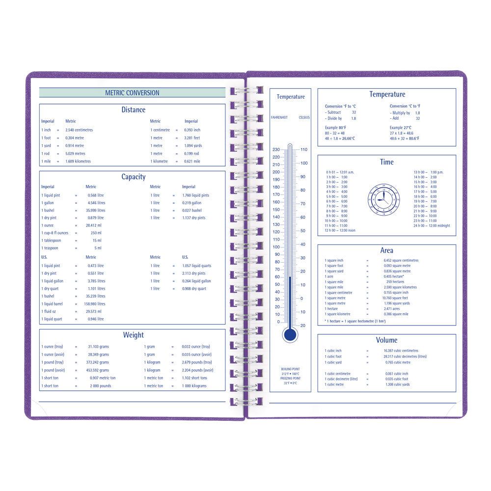 DuraFlex Weekly/Monthly Appointment Book, 2027, 13 Months Purple C5910V.86T-27 Blueline#color_purple