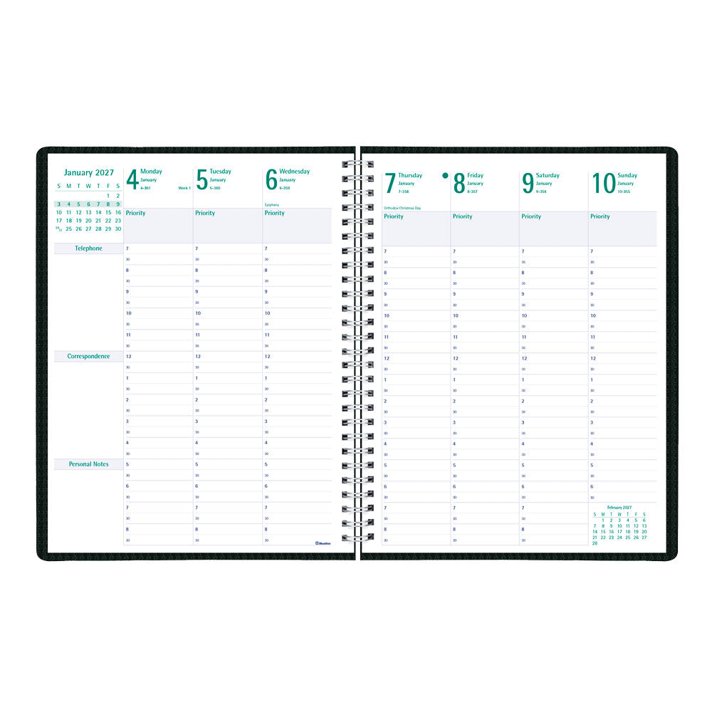 DuraFlex Weekly/Monthly Appointment Book, 2027 - 13 Months C5930V.81T-27 #color_black
