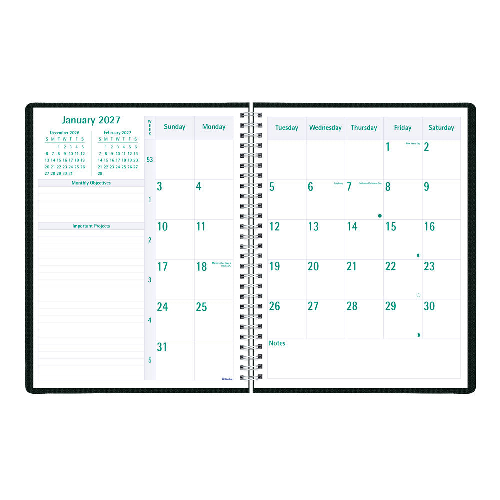 DuraFlex Weekly/Monthly Appointment Book, 2027 - 13 Months C5930V.81T-27 #color_black