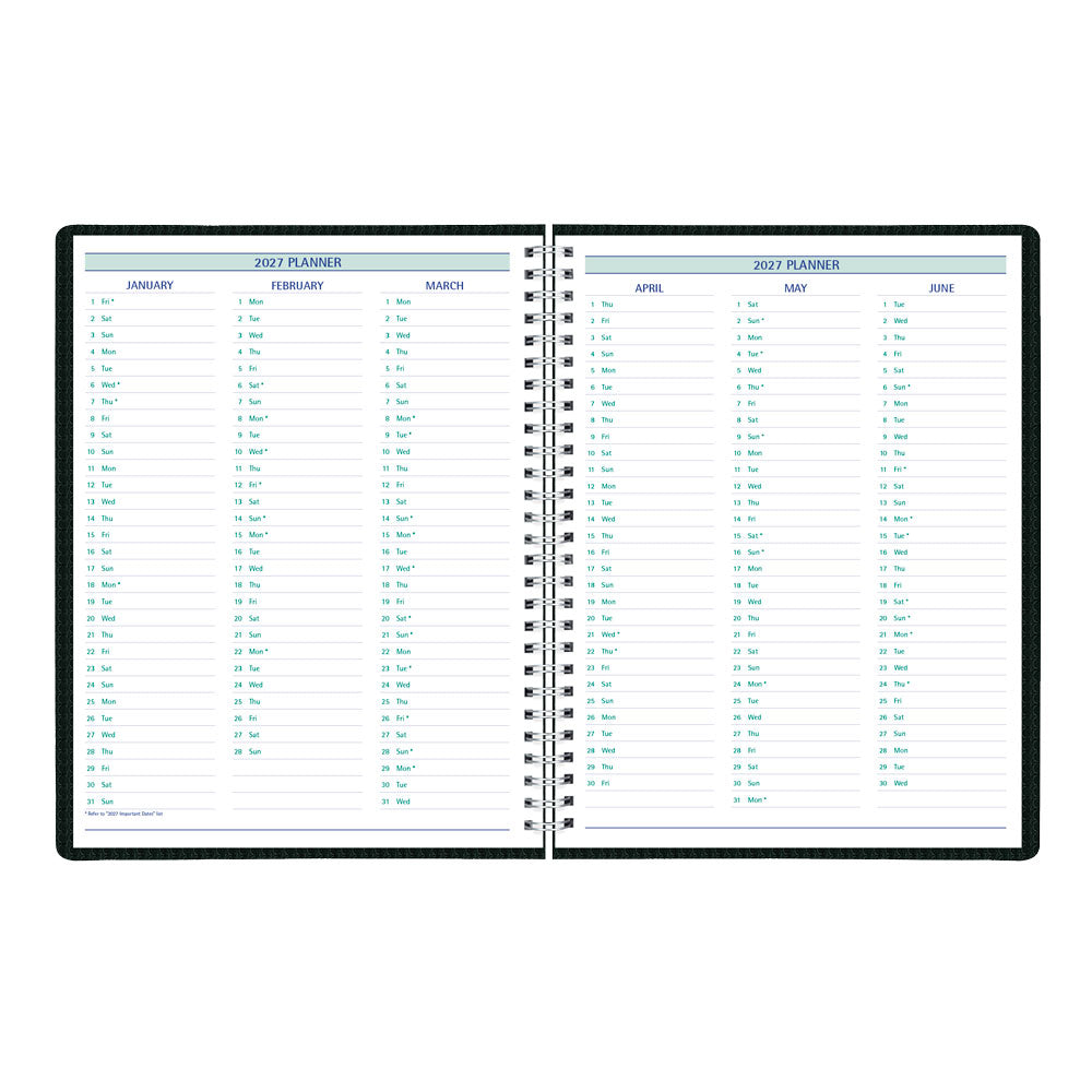 DuraFlex Weekly/Monthly Appointment Book, 2027 - 13 Months C5930V.81T-27 #color_black