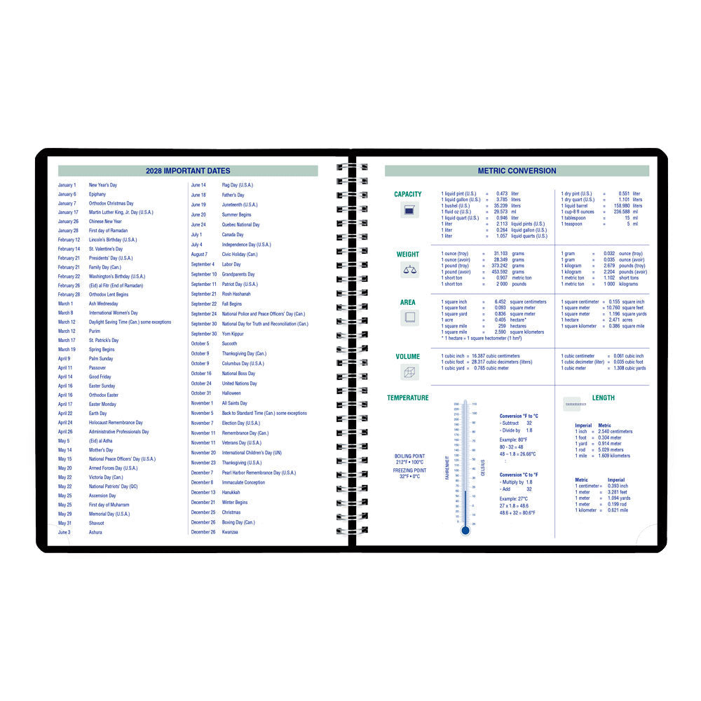 Plan & Link™ Weekly Appointment Book, 2027, Black C5950.81T-27 Blueline