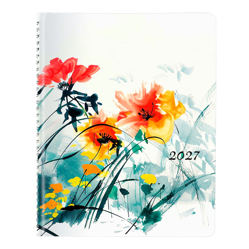 Dramatic Floral Monthly Planner, 2027, 14 Months C701G.01-27 Blueline