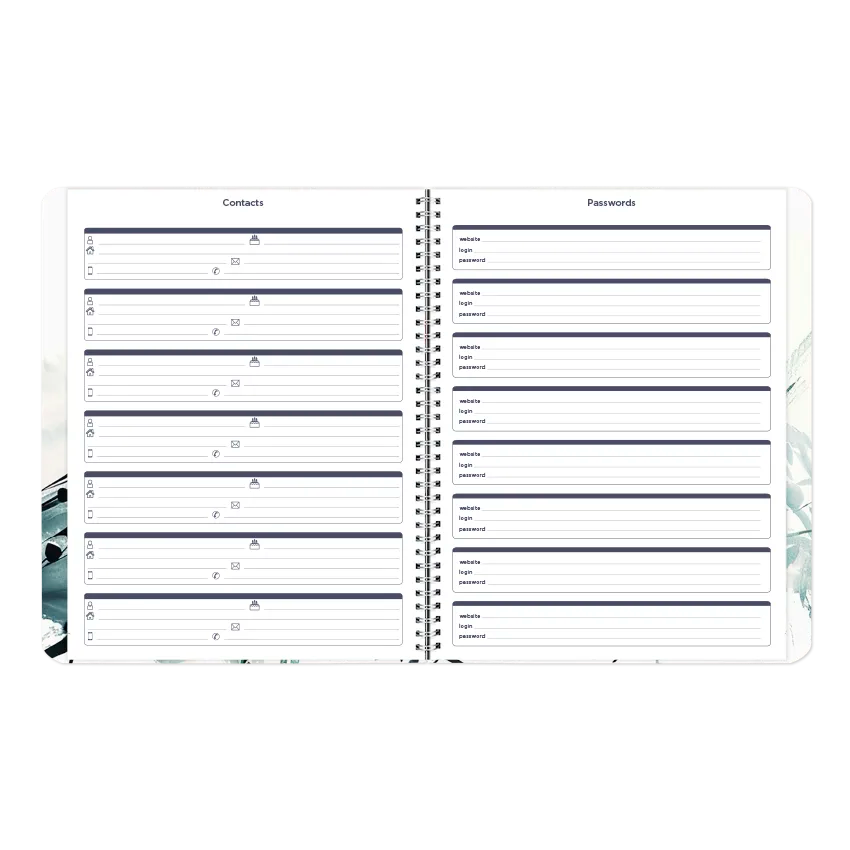 Dramatic Floral Monthly Planner, 2027, 14 Months C701G.01-27 Blueline