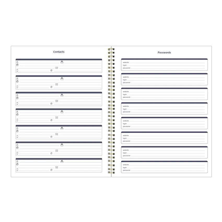 Minimalist Monthly Planner, 2027, 14 Months, Assorted Designs C701PT.ASX-27 Blueline