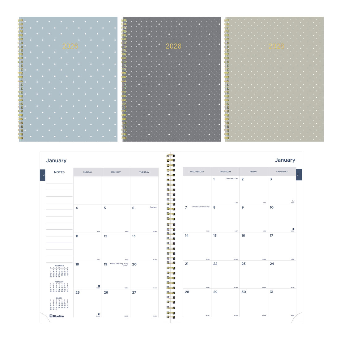 Blueline Minimalist Monthly Planner 2026 C701PT.ASX-26