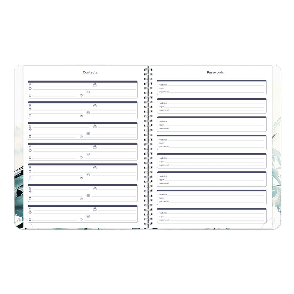 Dramatic Floral Weekly/Monthly Planner, 2027 - English C958G.01-27 Blueline