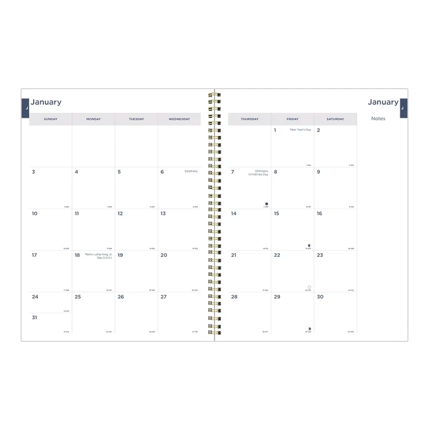Blueline Minimalist Weekly/Monthly Planner, 2027, Assorted Designs C958PT.ASX-27