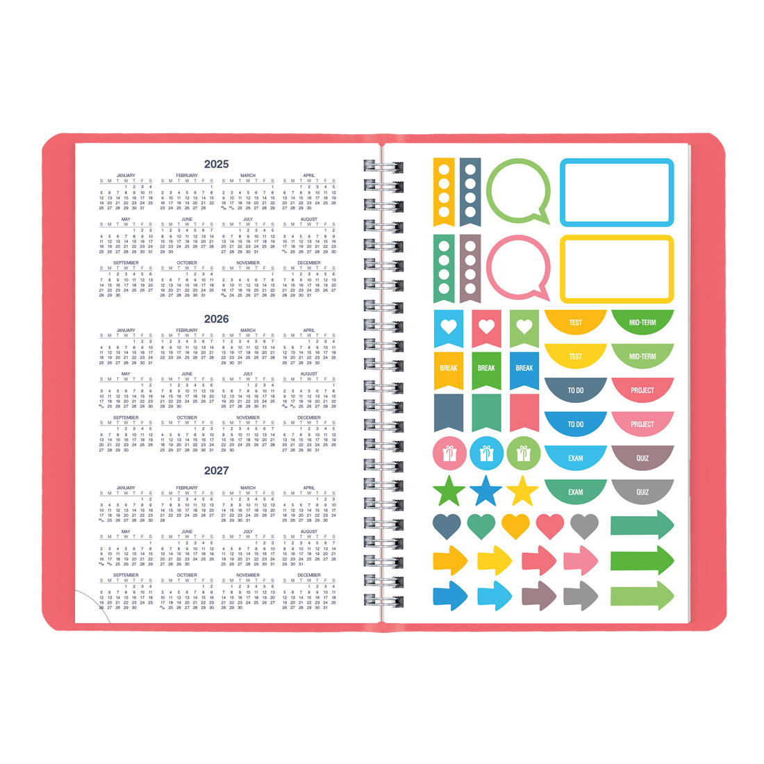 Academic Weekly Planner, Fashion, 2025-2026, Blueline CA101F-26 #color_fashion-pink