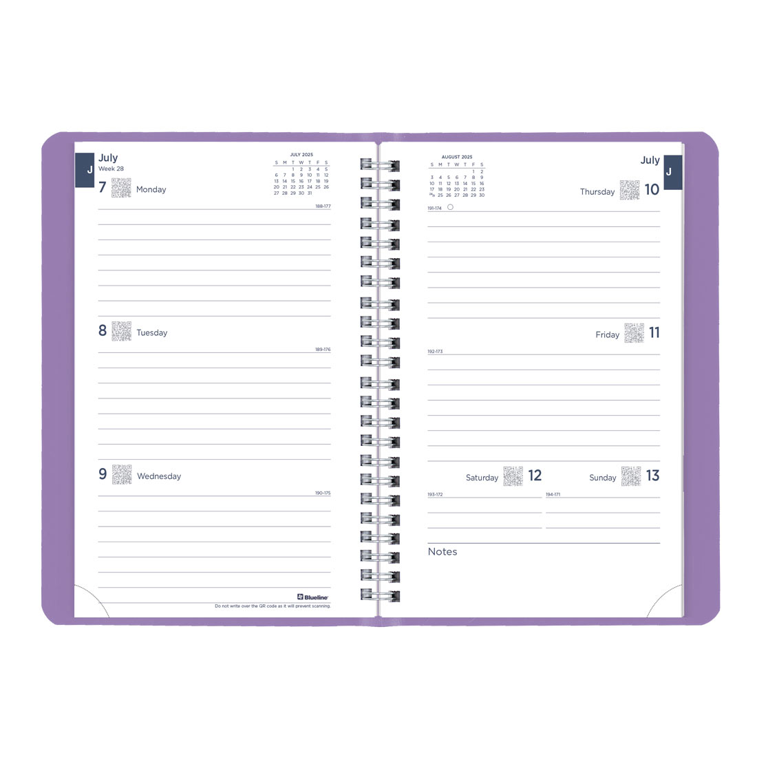 Academic Weekly Planner, Fashion, 2025-2026, Blueline CA101F-26 #color_fashion-purple